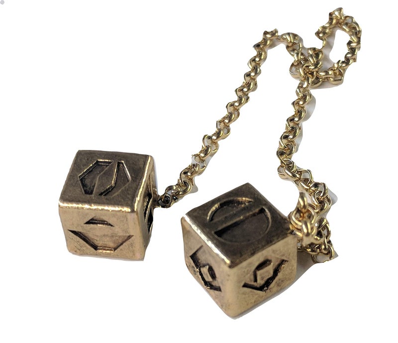 Custom 3d Stuff Antiqued Weathered Metal Han Solo Smuggler's Dice with box - Image 4